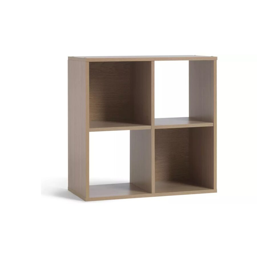 Argos Home Squares 4 Cube Oak Book Shelf 61cm