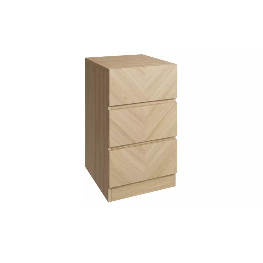 GFW Oak Catania 3 Bedside Table 40x35cm
