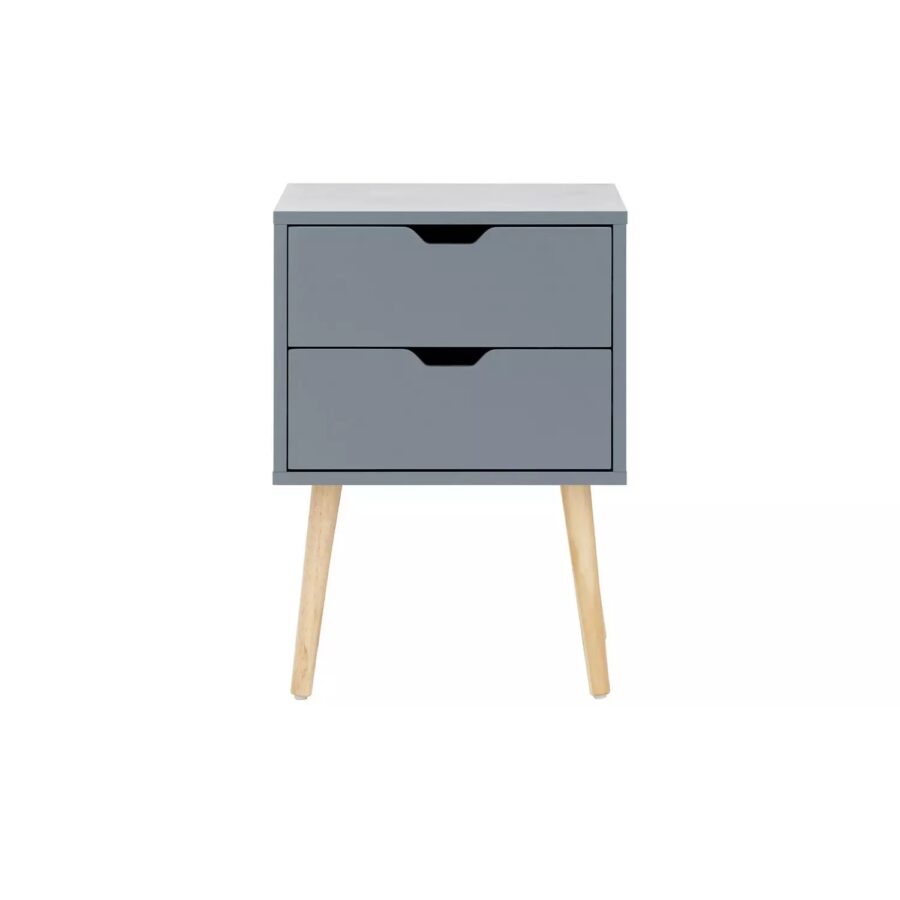 GFW Nyborg Dark Grey Bedside Table 30x40cm